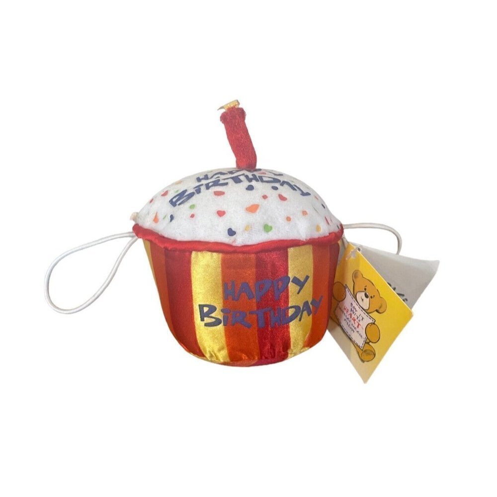 Build A Bear Cake Happy Birthday Candle Cupcake Plush Hugger Stuffed Toy
